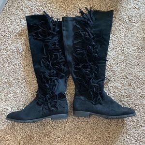 Black Wide Calf Boots